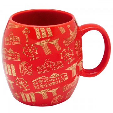 RED MUG MOTIF GOLD